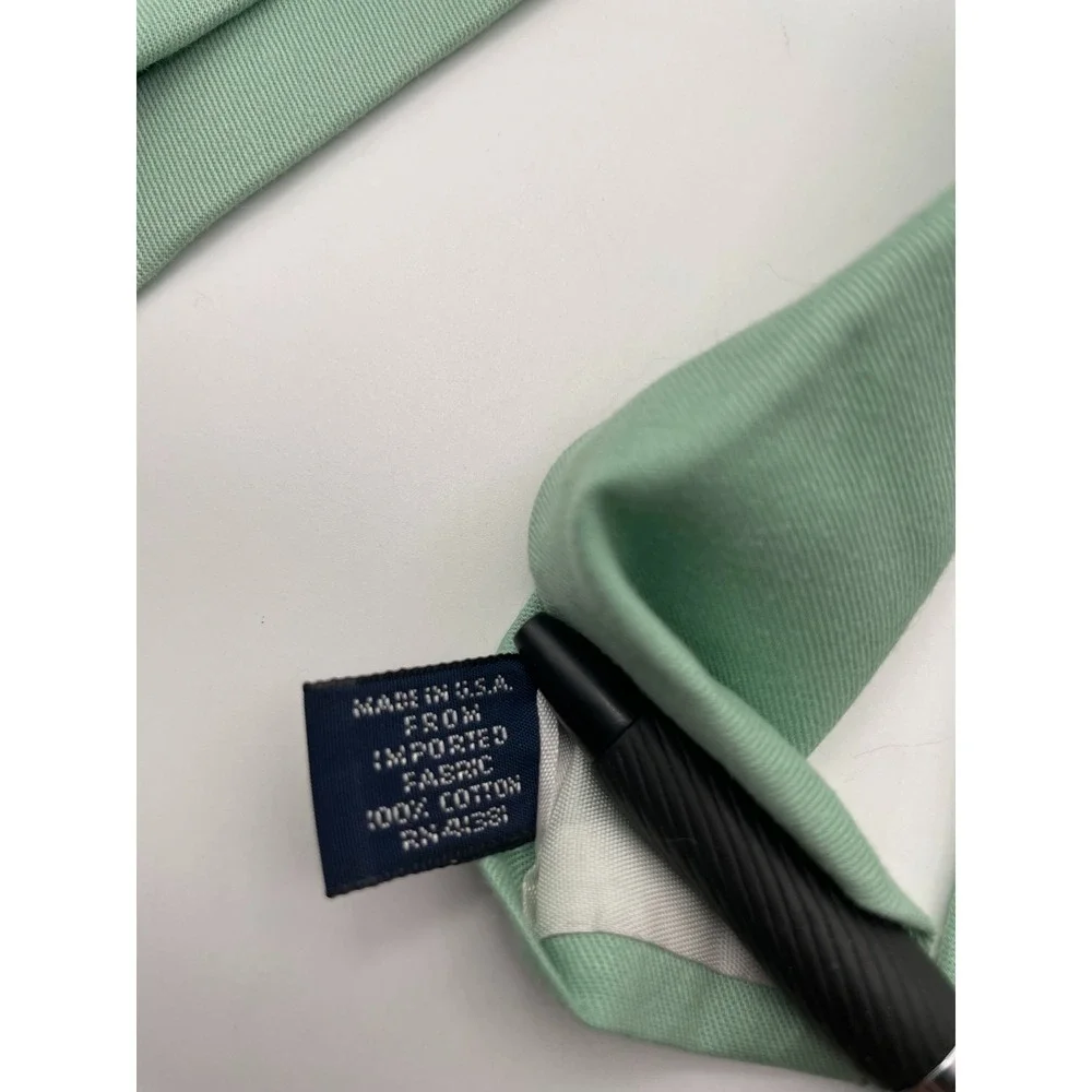 Polo Ralph Lauren Mens Mint Green 100% Cotton Pony Logo Necktie Made in USA